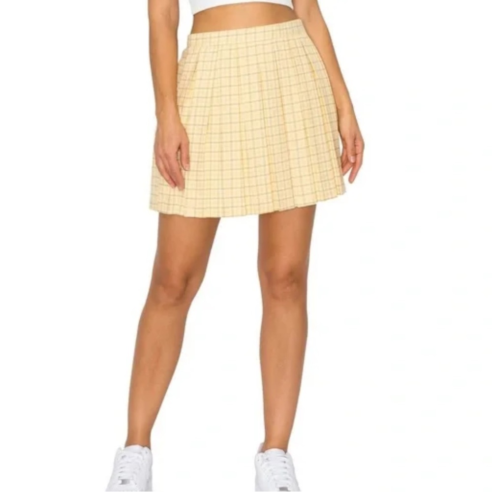 Cali 1850 yellow plaid skirt size XS